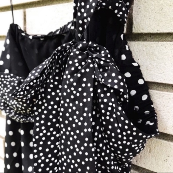 NWT J. Crew Silk One Shoulder Polka Dot Bow Top - Picture 4 of 8